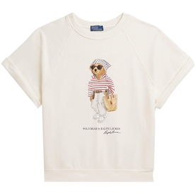 Polo Ralph Lauren Polo Bear Fleece Short Sleeve Sweatshirt, Hvid